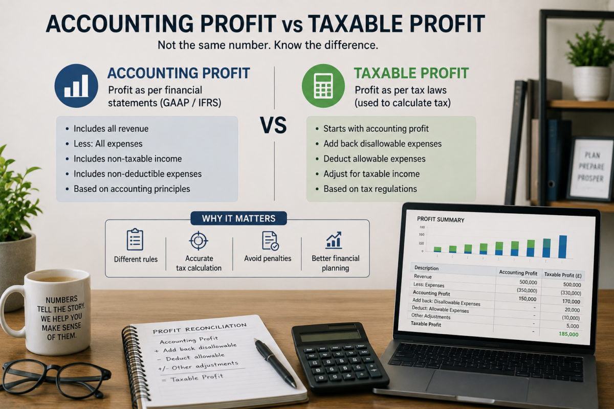 accounting profit vs taxable profit